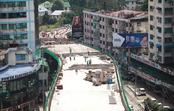 ရွှေဂုံတိုင်ခုံးကျော်တံတား တည်ဆောက်ရေးလုပ်ငန်းများ ၉ဝ ရာခိုင်နှုန်းကျော် ပြီးစီး